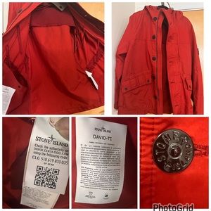 STONE ISLAND DAVID TC - AUTHENTIC CERTIFIED Double lined felt hood mid parka